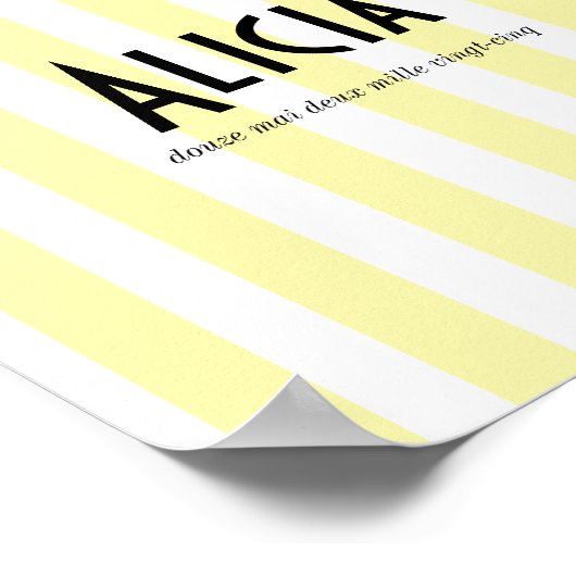 POster prénom riviera jaune (Coin)