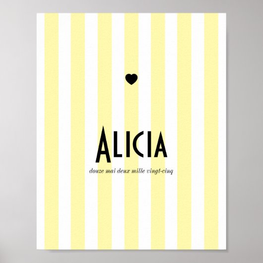 POster prénom riviera jaune (Devant)