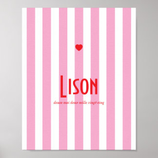 Poster prénom Riviera rose