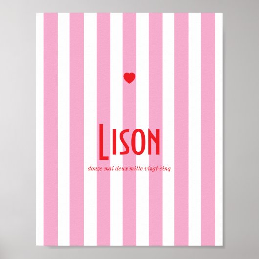 Poster prénom Riviera rose (Devant)