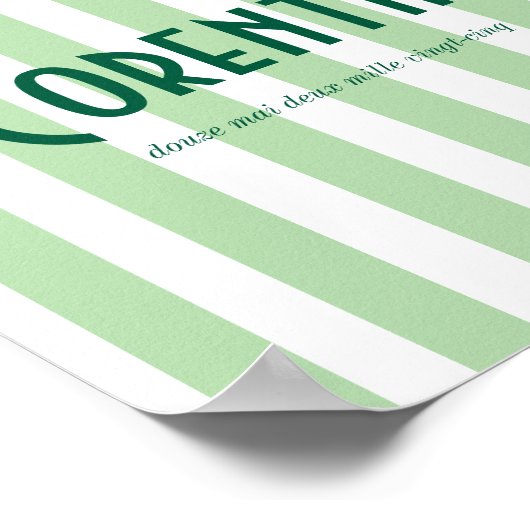 Poster prénom riviera vert (Coin)