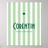 Poster prénom riviera vert (Devant)