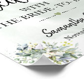 Poster Prenons le thé avec la future mariée mariage eucal (Coin)