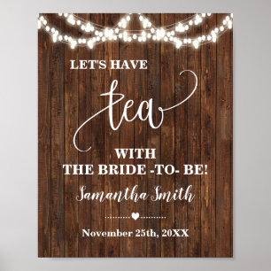 Poster Prenons le thé avec la mariée comme signe de maria