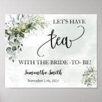 Prenons le thé avec la mariée eucalyptus Baby Show