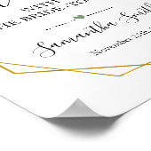 Poster Prenons le thé avec la mariée verdure or mariage (Coin)