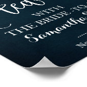 Poster Prenons le thé avec la mariée vin marine Fête de m (Coin)