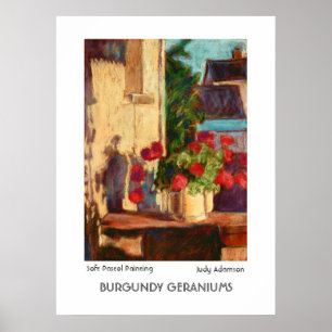 poster/prent 'Bourgondië Geraniums' Poster