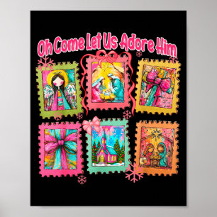 Poster Prépa Oh Venez Adorons-Le Noël Chrétien