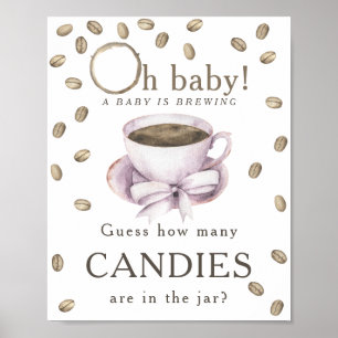 Poster Préparation du café - Combien de bonbons y a-t-il