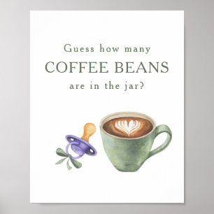 Poster Préparation du café - Combien de grains de café