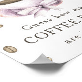 Poster Préparation du café - Combien de grains de café (Coin)