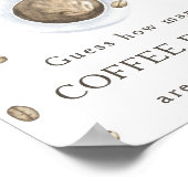 Poster Préparation du café - Combien de grains de café (Coin)