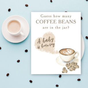 Poster Préparation du café - Combien de grains de café