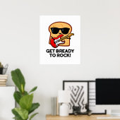 Poster Préparez-Vous À Rocher Funny Rocker Pun Pain Fil (Bureau à domicile)