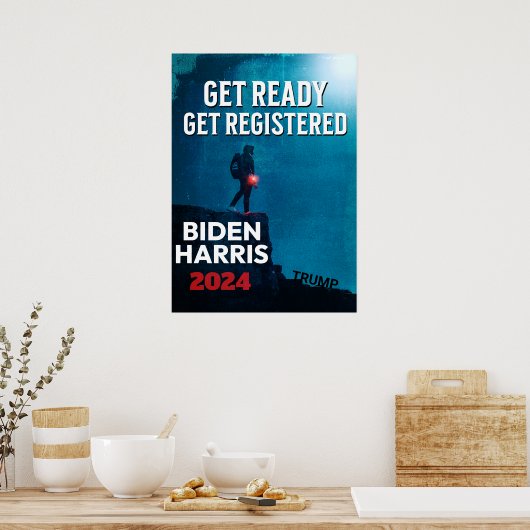 Poster Préparez-vous, inscrivez-vous Biden 2024 (Cuisine)
