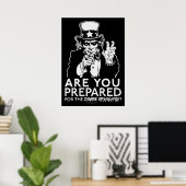 Poster Préparez-Vous Pour L'Affiche Zombie Apocalypse (Bureau à domicile)