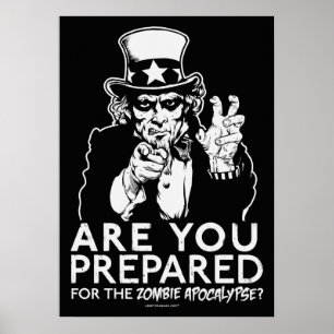 Poster Préparez-Vous Pour L'Affiche Zombie Apocalypse