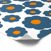 Poster Preppy Blue Orange Hippie Motif (Coin)