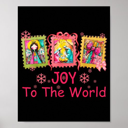 Poster Preppy Christian Christmas Joy Coquette Jesus Nati (Devant)