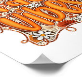 Poster Preppy Coquette Fall Vibes Floral Citrouille Spice (Coin)