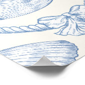 Poster Preppy Couquette Coastal Baby Shower Welcome (Coin)