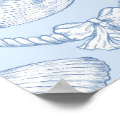 Poster Preppy Couquette Coastal Baby Shower Welcome (Coin)