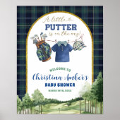 Poster Preppy Luxury Golf Baby Shower Welcome Sign (Devant)
