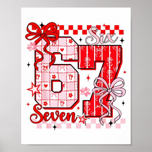 Poster Preppy Nk Valentine 67 Six Seven Meme Valentines D (Devant)