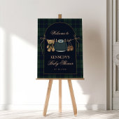 Poster Preppy Polo Teddy Bear Baby Shower Welcome Sign