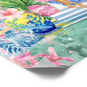 Poster Preppy Retro Palm Beach Pool Party (Coin)