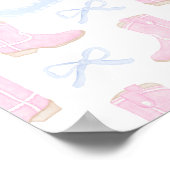 Poster Preppy Rodeo First Birthday Cowgirl Boots (Coin)