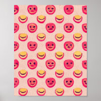 Preppy rose sourire émoji de peinture cadeaux.