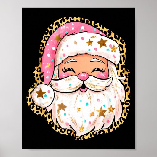 Poster Preppy Santa - Christmas - Funny Christmas - Happy (Devant)