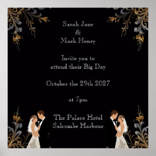 Poster Présentation du Mariage d'invitation que vous pouv