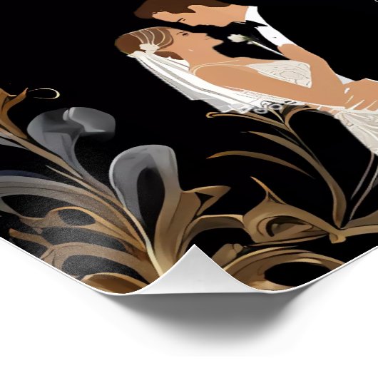 Poster Présentation du Mariage d'invitation que vous pouv (Coin)