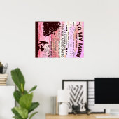 Poster Présenté Spécial Pour Maman | Lettre à ma mère | (Bureau à domicile)