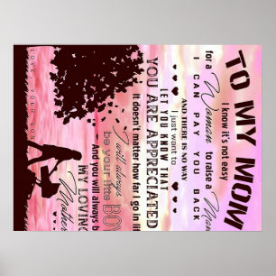 Poster Présenté Spécial Pour Maman Lettre à ma mère