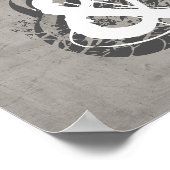 Poster présentoir sur mur gris en détresse (Coin)