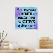 Poster Préservation de la santé Chiropratique Citation (Cuisine)
