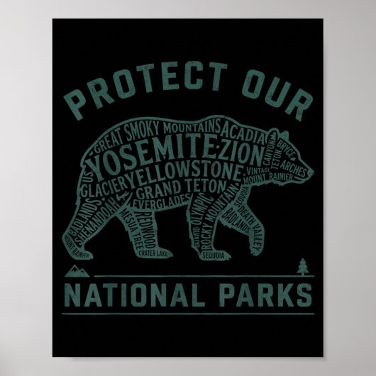Poster Préserver Protéger 63 Parcs Nationaux Aventure (Devant)