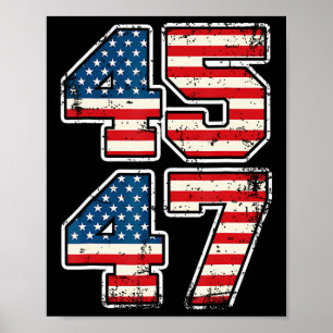 Poster Président 45 47 Donald Trump Jour d'investiture 20