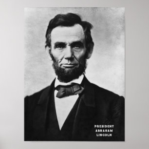 Poster Président Abraham Lincoln USA