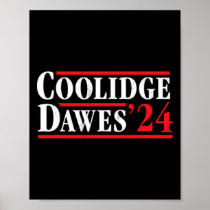 Poster Président Calvin Coolidge 1924 - 4 juillet rétro