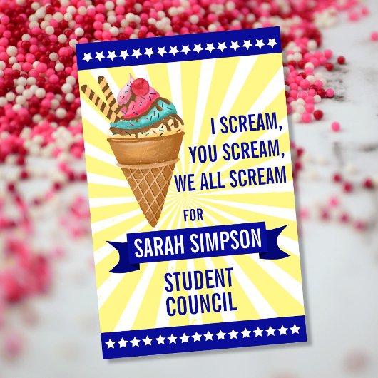 Poster président de la classe d'avis de vote, conseil des