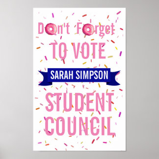 Poster président de la classe d'avis de vote, conseil des