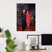 Poster Président de Noël John & Jacqueline Kennedy (Bureau à domicile)