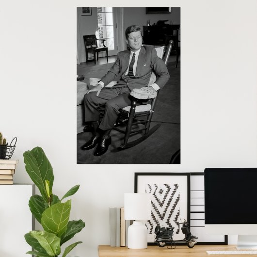 POSTER PRÉSIDENT DE ROCKING PRÉSIDENT KENNEDY 1962 (Bureau à domicile)