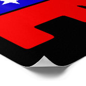 Poster Président Donald Trump - Cheveux républicain des é (Coin)