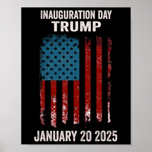 Poster Président Donald Trump Jour d'investiture 2025 2